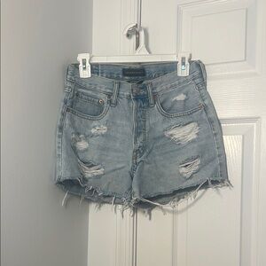 Aeropostale 90s High Rise Cut-Off Jean Shorts Distressed Style